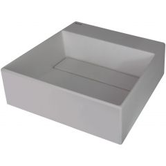 Deante Correo CQRSU4M umywalka 40x40 cm kwadratowa nablatowa szary/kamień