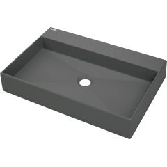 Deante Correo CQRTU6S umywalka 60x40 cm prostokątna nablatowa antracyt