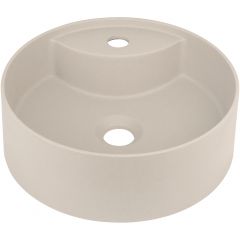 Deante Silia CQS5U4B umywalka 36x36 cm okrągła nablatowa brąz/beż