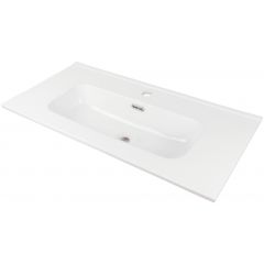 Deante Tubo CTU6U8M umywalka 80x38.5 cm prostokątna meblowa-wpuszczana biała