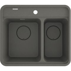 Deante Momi ZKMT503 zlewozmywak granitowy 60x52 cm antracyt