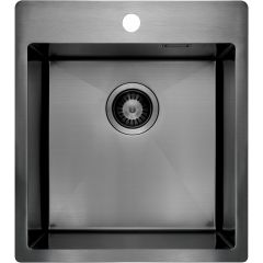 Deante Olfato ZPOD10A zlewozmywak stalowy z syfonem 50.5x45 cm grafit