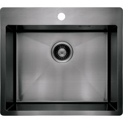 Deante Olfato ZPOD10B zlewozmywak stalowy z syfonem 55x50.5 cm grafit