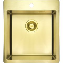 Deante Olfato ZPOR10A zlewozmywak stalowy z syfonem 50.5x45 cm złoty