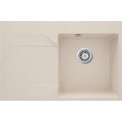 Deante Evora ZQJ511L zlewozmywak granitowy 76x50 cm beżowy