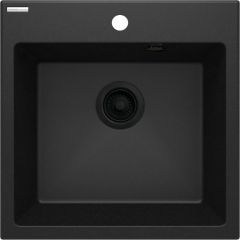 Deante Evora ZQJG103 zlewozmywak granitowy 50x50 cm szary/grafitowy/onyx