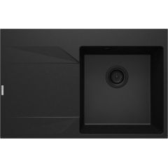 Deante Evora ZQJG11L zlewozmywak granitowy 76x50 cm szary/grafitowy/onyx