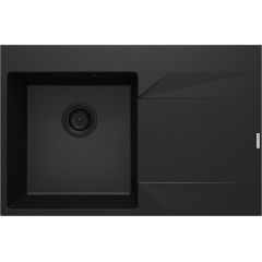 Deante Evora ZQJG11P zlewozmywak granitowy 76x50 cm szary/grafitowy/onyx