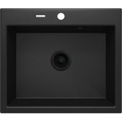 Deante Andante ZQNG103 zlewozmywak granitowy 60x52 cm szary/grafitowy/onyx