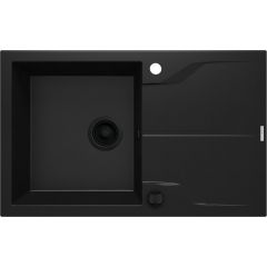 Deante Andante Flush ZQNN11F zlewozmywak granitowy 78x49 cm czarny