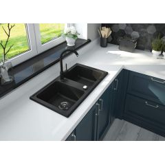 Deante Zorba ZQZ2203 zlewozmywak granitowy 78x43.5 cm
