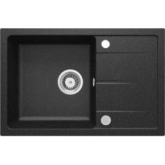Deante Leda ZRD2113 zlewozmywak granitowy 67x44 cm szary/grafitowy/onyx