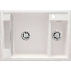 Deante Magnetic ZRMA503 zlewozmywak granitowy 69x50 cm biały