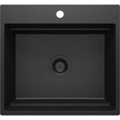 Deante Magnetic ZRMG10A zlewozmywak granitowy 56x52 cm szary/grafitowy/onyx