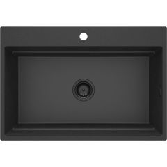 Deante Magnetic ZRMG10B zlewozmywak granitowy 76x52 cm szary/grafitowy/onyx
