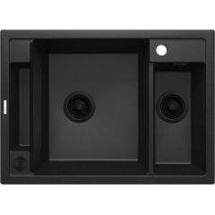 Deante Magnetic ZRMG503 zlewozmywak granitowy 69x50 cm czarny