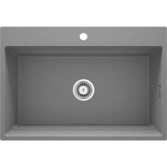 Deante Magnetic ZRMS10B zlewozmywak granitowy 76x52 cm szary/grafitowy/onyx