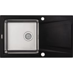 Deante Prime ZSRG113 zlewozmywak granitowo-stalowy 86x50 cm szary/grafitowy/onyx