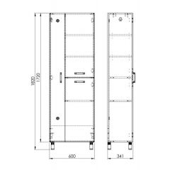 Elita Sunn RE169203008060 szafka 60x34.1x182 cm boczna stojąca biała