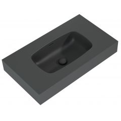 Elita Dimple RE040800026010 umywalka 80.6x46 cm prostokątna ścienna antracyt