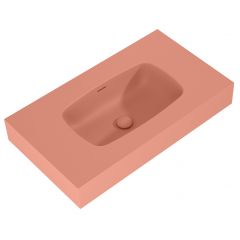 Elita Dimple RE040800026600 umywalka 80.6x46 cm prostokątna ścienna różowa