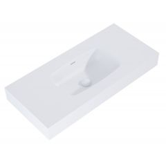 Elita Dimple RE041000025290 umywalka 100.8x46 cm prostokątna ścienna biała