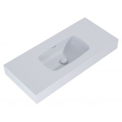 Elita Dimple RE041000027040 umywalka 100.8x46 cm prostokątna ścienna czarna