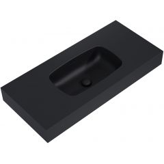 Elita Dimple RE041000027160 umywalka 100.8x46 cm prostokątna ścienna czarna