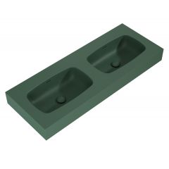 Elita Dimple RE041200027010 umywalka 121x46 cm prostokątna ścienna-podwójna zielona