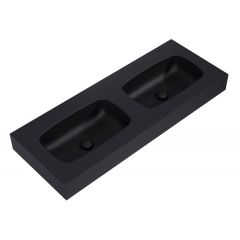 Elita Dimple RE041200027160 umywalka 121x46 cm prostokątna ścienna-podwójna czarna