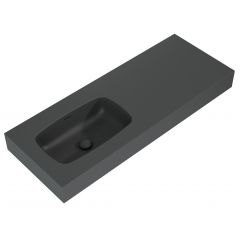 Elita Dimple RE041201026010 umywalka 121x46 cm prostokątna ścienna antracyt