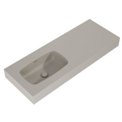 Elita Dimple RE041201027020 umywalka 121x46 cm prostokątna ścienna brąz/beż