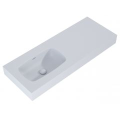 Elita Dimple RE041201027040 umywalka 121x46 cm prostokątna ścienna szary/kamień