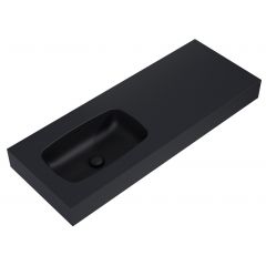 Elita Dimple RE041201027160 umywalka 121x46 cm prostokątna ścienna czarna