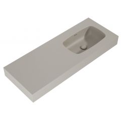 Elita Dimple RE041202027020 umywalka 121x46 cm prostokątna ścienna brąz/beż