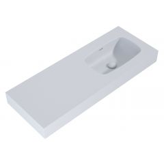 Elita Dimple RE041202027040 umywalka 121x46 cm prostokątna ścienna szary/kamień
