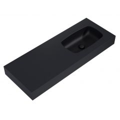 Elita Dimple RE041202027160 umywalka 121x46 cm prostokątna ścienna czarna
