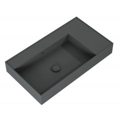 Elita Level RE041461176010 umywalka 80.5x45.5 cm prostokątna ścienna antracyt