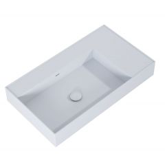 Elita Level RE041461177040 umywalka 80.5x45.5 cm prostokątna ścienna szary/kamień