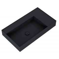 Elita Level RE041461177160 umywalka 80.5x45.5 cm prostokątna ścienna czarna