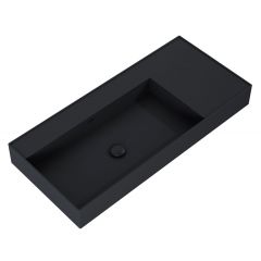 Elita Level RE041461187160 umywalka 100.5x45.5 cm prostokątna ścienna czarna