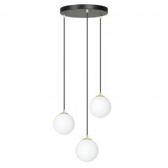 Emibig Royal 12433 lampa wisząca 3x W czarna-złota