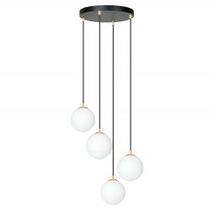 Emibig Royal 12434 lampa wisząca 4x W czarna-złota