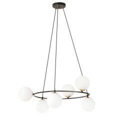 Emibig Azura 12956 lampa wisząca 6x10 W czarna