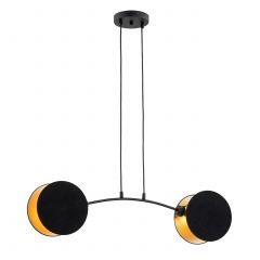 Emibig Motif 13252 lampa wisząca 2x15 W czarna-złota