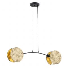 Emibig Motif lampa wisząca 2x15 W czarna-złota 1326/2