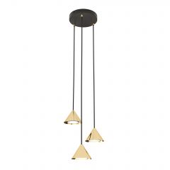 Emibig Elit 13293PREM lampa wisząca 3x10 W czarna-złota