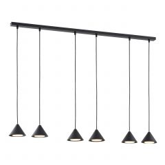Emibig Elit 13306 lampa wisząca 6x12 W czarna