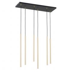 Emibig Selter Gold 13326 lampa wisząca 6x8 W czarna