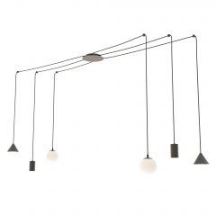 Emibig Fuji 13496 lampa wisząca 6x0 W czarna